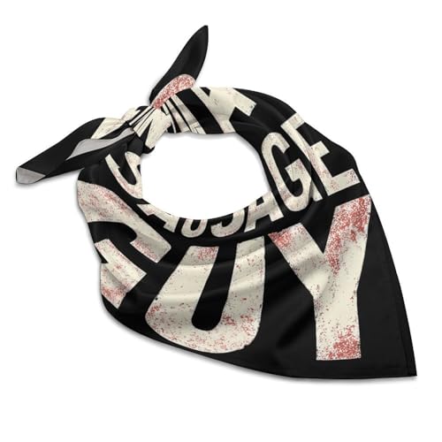 I'm A Sausage Guy Silk Like Head Scarf for Women Bandana for Hair Wrapping Fashion Accessory Square Hair Scarves 25