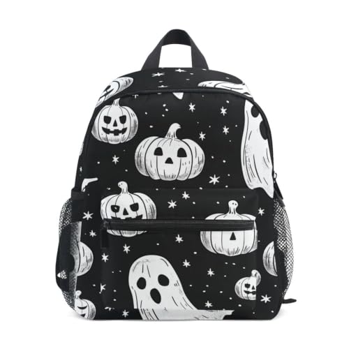 Sac à dos pour tout-petits citrouilles blanches avec clip sifflet voyage