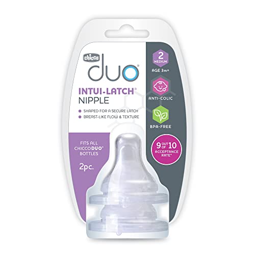 Chicco 00021723000070 Duo 100% Silicone Intui-Latch Baby Bottle Nipple thumb #1