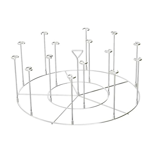 Skewer Stand fro Air Fryer – 18/8 Stainless Steel Rack, 4.3-Inch Skewers, Compatible with Instant Pot 8Qt & Most Air Fryers, 15 Pcs Kabob Holder for Chicken Meat Vegetable BBQ(silver long 15)