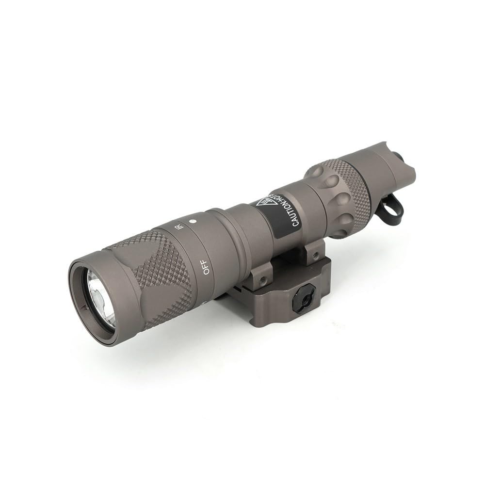 HATSEN Torcia tattica M622v/M300V/M952V/M323V/M600V con supporto per torcia QD e interruttore a pressione remota, luce LED 400/500 lumen per caccia all'aperto, adatta per guida Picatinny da 20 mm