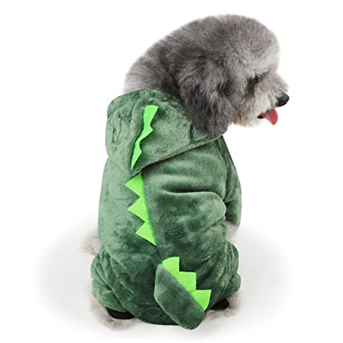 FRCOLOR Drachenhundekostü Kostü Hund Halloweenkostü Hundebekleidung Für Große Hunde Drachenkostü Für Hunde Hund Drachen Kostü Großes Hundekostü Fleecejacke Hundekleidung Karikatur