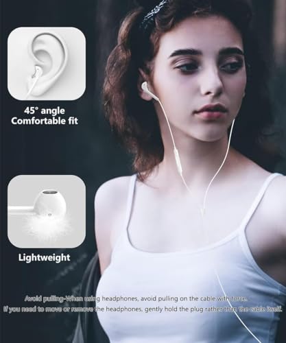 Image of Wireless Earbuds, Bluetooth 5.3 Headphones with HD Mic, Noise Cancelling, 48H Playback, Dual LED Display, USB-C, IP7 Waterproof for Running, Gym (Lighting White)