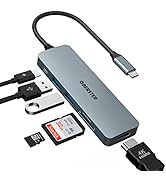 Hub USB C, 6 en 1 Adaptateur Multiport USB C avec Sortie HDMI 4K, 100W PD, 2 USB 3.0, SD/TF compa...
