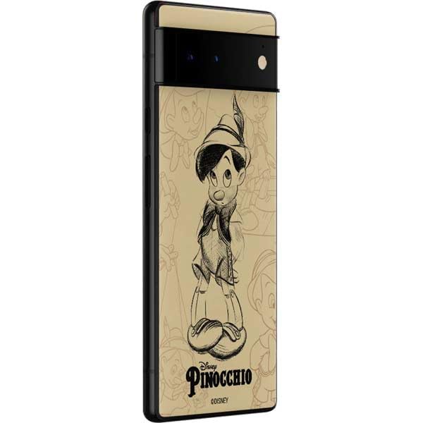 Skinit Decal Phone Skin Compatible with Google Pixel 6 Pro - Officially Licensed Disney Pinocchio Sketches Portrait Design