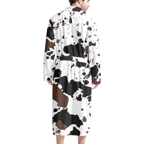 HUGS IDEA Ultra Soft Bathrobe for Adult Men Boys Long Sleeve Warm Plush Microfiber Thick Robes with Pockets2