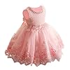 LZH Vestido para niñas bebés Lentejuelas Vestidos para niños Tutu Flor Fiesta de cumpleaños Vestido de boda