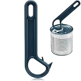 Teouuas Abre Latas de Anilla Fácil de Abrir, Abrelatas Manual, Abrelatas, Abridor de Latas, para Lata, Refrescos, Cerveza, Lata y Comida para Gatos (Azul)