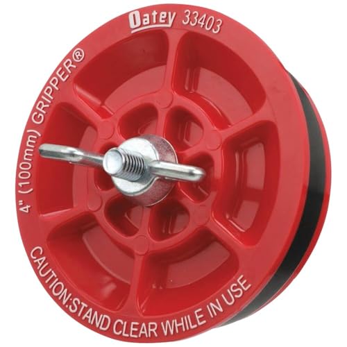 Oatey 33403 Plastic Plug (with Galvanized screw and wing nut), 4-Inch, Red