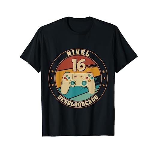 Nivel 16 Desbloqueado Gamer 16 Años 2005 Divertido Chico Camiseta