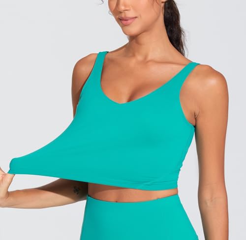 Image of THE GYM PEOPLE Womens' Sports Bra Longline Wirefree Padded with Medium Support