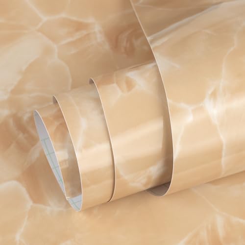 vgoltd Papel tapiz autoadhesivo de mármol con parte trasera adhesiva, rollo de vinilo impermeable para despegar y pegar, papel de contacto para muebles de cocina, puertas y bricolaje (estilo 4, 30