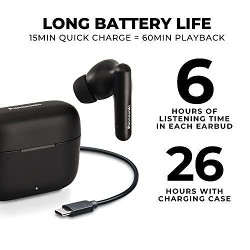 Panasonic Ergofit True Wireless Earbuds, In Ear Headphones With Xbs Powerful Bass, Bluetooth 5.3, Charging Case – Rz-B110W #TOP3
