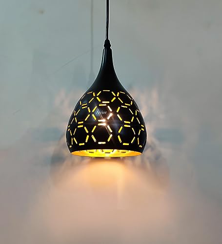 Image of Avior Black Aluminum Pendant Light for Kitchen Island, Hanging Lamp for Cafe, Restaurant, Hotels etc (Pack of 3)