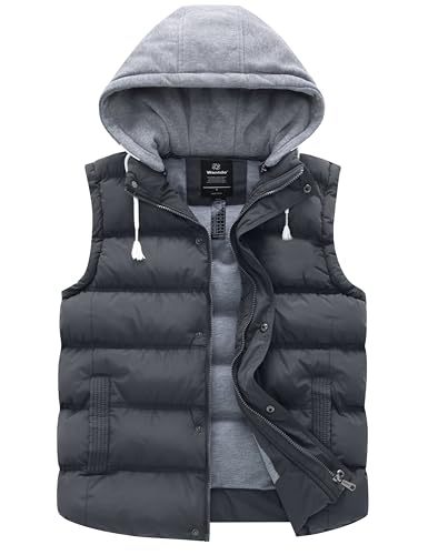 Wantdo WDNZ557 Men'S Hooded Winter Vest Lightweight Puffer Vest cover