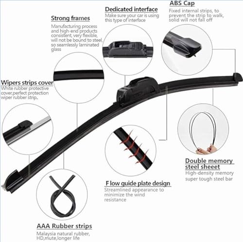 GENFRID Windshield Wiper Blades for Hyundai Verna 2024-26 Pack of 2 - Image 6
