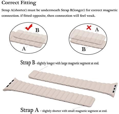 INI Compatible with Apple Watch Band 49mm 46mm 45mm 44mm 42mm 41mm 40mm 38mm - Adjustable Leather Strap with Magnetic Closure System for iWatch Series 10 Ultra 2 Ultra/9/8/7/SE/6/5/4/3/2/1 - Tan - Image 2