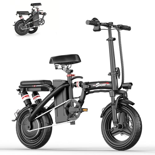 ASKGO Folding Electric Bike for Adults, 14" Foldable E-Bike with