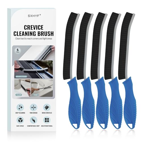 SXhyf Cepillo de limpieza – Cepillo de limpieza de hendiduras de cerdas duras, cepillo multifuncional, esencial para el hogar, herramientas de limpieza de baño para uso doméstico, cocina, ventana,