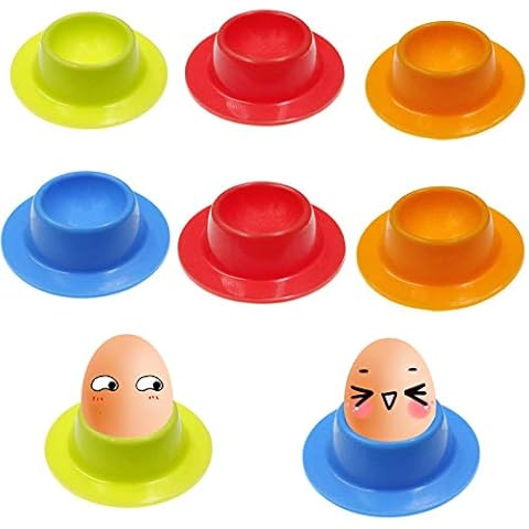 GZLCEU 8 Pcs Egg Cups Set, Reusable Kitchen Craft Silicone Egg Cup Holder for Kitchen Boiled Eggs Breakfast (Multiple Colour) Cover