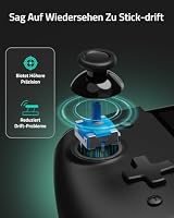PALPOW Schalter-Controller, kompatibel mit Switch/OLED, Luminpad ergonomischer Schalter, Handheld-Controller, einteiliger Joypad-Ersatz, 7 LED-Farben/Turbo/Mapping – Schwarz (Orange) – Ansicht 9