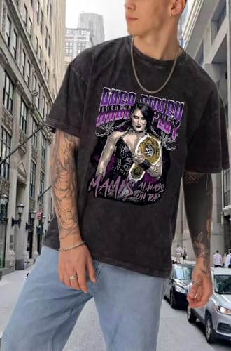 Men Rhea Wrestling Sport Ripley T-Shirt Oversized Crewneck Tee Drop Shoulder Loose Shirt Wrestling Fans Shirts Women4