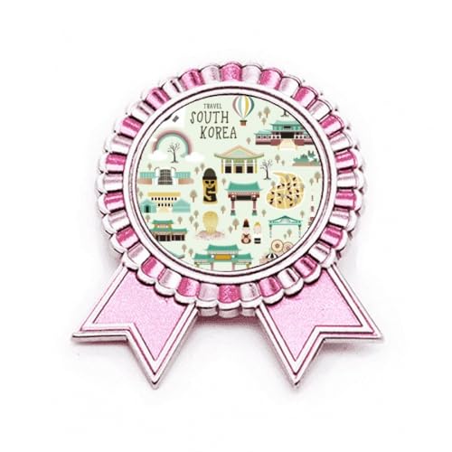 Broche rose Corée gravée en métal M pour sublimer vos vestes