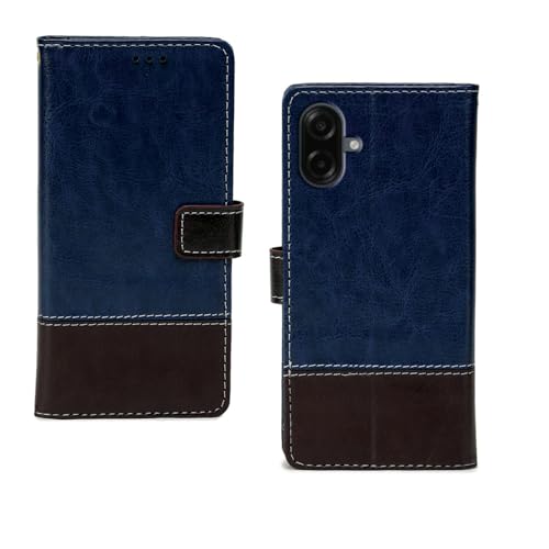 Inktree Samsung Galaxy A07 5G Flip Cover | Card Pockets Wallet & Stand | Flip Cover for Samsung Galaxy A07 5G (Blue Coffee)