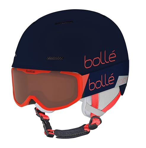 [Caratteristiche aggiuntive] Bollé  COMBO - Casco e Maschera da sci  B-FUN JR e ROCKET  Blu e Rosso Opaco e Vermiglio Cat 2  Small-Medium  Unisex  Bambini