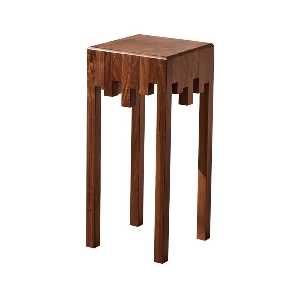 ZENY896V Home Black Walnut High Leg Bonsai Base, Indoor Decorative Plant Display Stand Decor(Small)