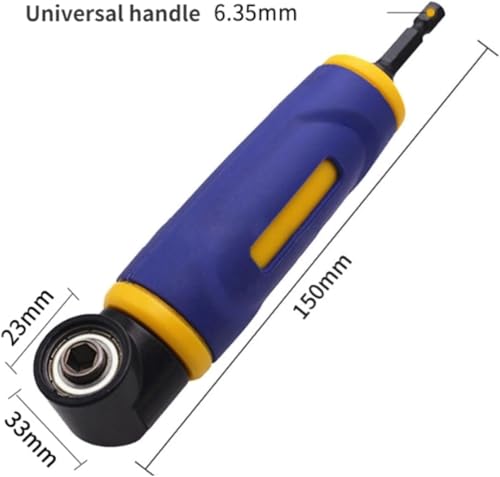 Nimomo 90° Winkelschrauber Aufsatz, 1/4 Zoll Sechskant Winkelbohraufsatz Akkuschrauber Winkelaufsatz, Winkelgetriebe Magnetisch Bithalter Winkelschrauber Vorsatz Adapter FüR Schmalen Raumes