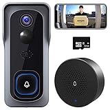 Fácil Instalación y Resistente al Agua IP65: Siguiendo la guía del usuario, puede instalar rápidamente el timbre inteligente en 5 minutos sin tener que utilizar ninguna herramienta complicada. Descargue la aplicación CloudEdge en Google Play/App Store, la operación amigable de la aplicación puede ayudarlo a usarla rápidamente. Además, timbre inalámbrico exterior impermeable con cámara está IP65 a prueba de agua. Es seguro para ser utilizado en todas las condiciones climáticas.