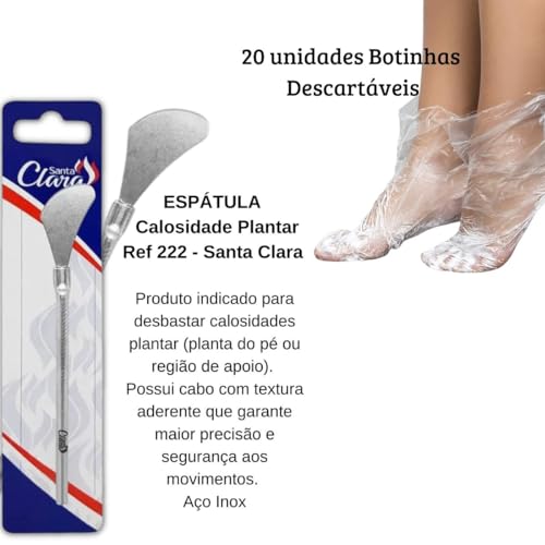 Kit Spa dos Pés Repos 500ml com Esfoliante Lixapéx Hidratante Pémax Bisturi ref. 222 e Botinhas