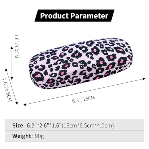 Image of PERFECTSIGHT Hard Shell Eyeglasses Case, PU Leather Protective Glasses Case, Cute Eyeglass Case for Women Men Girls