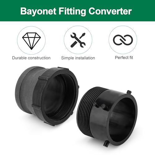 Image of 360785 Waste Master RV Sewer Hose Male Bayonet Fitting Converter Black