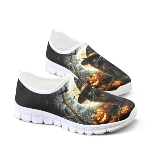 Image of Floral Sneakers for Women Colorful Art Shoes for Women Slip On Casual Work Shoes