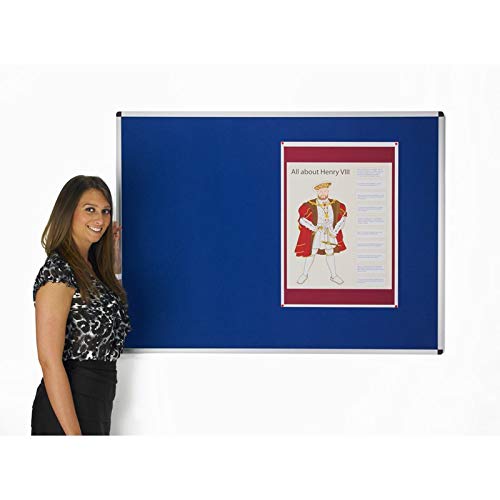 Classic Blue Felt Noticeboard for Office, Home and Schools - 600mm x 450mm