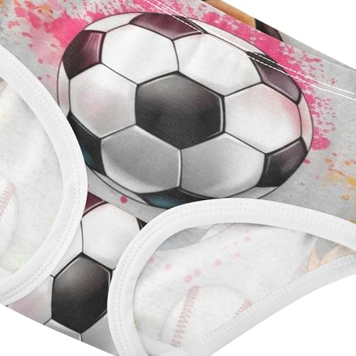 Girls Underwear Toddlers 2t Cotton Panties Little Girl Personalized Briefs Underpants Soccer Balls Grey4