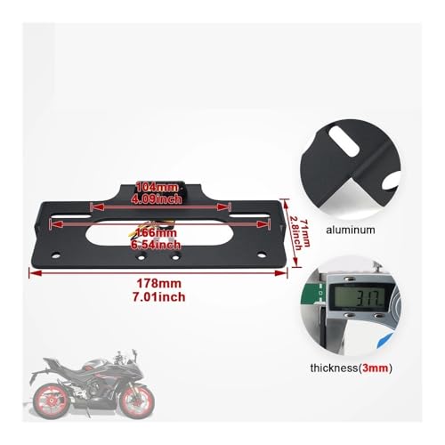 Support de plaque d'immatriculation moto finition premium pour CFMOTO 450 - 3