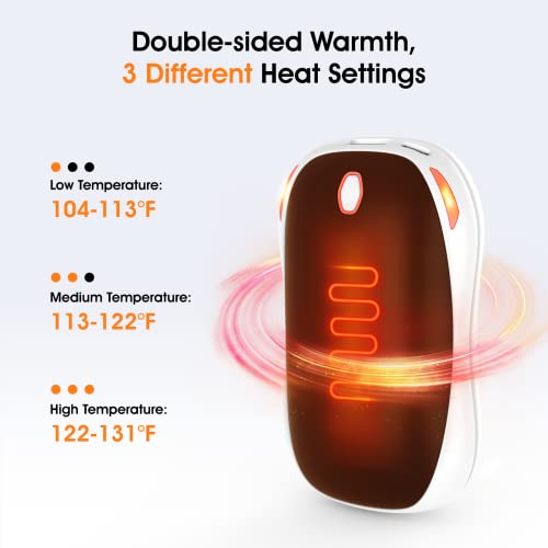 Hand Warmers Rechargeable - 5000Mah（2 Pack） Wqoe Portable Pocket Electric Hand Warmer/Power Bank, 2-In-1 Magnetic Usb Hand Warmers For Outdoors, Hunting, Golf, Camping, Warm Gifts #TOP2