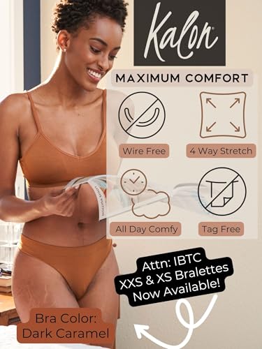 Image of Kalon Women's 4 Pack Demi Padded Bralette Wireless Comfortable Bra
