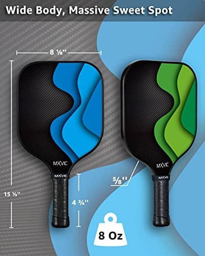 Pickleball-Paddles-Set of 2 or 4 with Balls, Pickleball Bag or Backpack | Fiberglass Pickle-Ball Rackets for Adults, Kids, Men, Women | MXVIC Pickle-Ball Equipment and Accessories by USAPA Standard 5 41pdZX7+pOL. AC