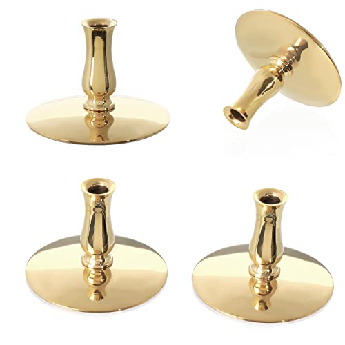 NKlaus 4X Chandelier en Laiton Chandelier en Laiton Or Bougies d'autel Fines jusqu'à Ø6,7mm Mariage 6731