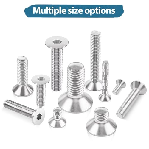 50 Stück M5x25mm Senkkopfschrauben Edelstahl, Leryati Din 7991 A2 V2A Senkkopf Innensechskant Senkschrauben Genannt, Senkschraube mit Innensechskant Vollgewinde Senkkopfschrauben mit Metrischen