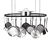 VEVOR Hanging Pot Rack, 36 inch Hanging Pot Rack Ceiling Mount, Ceiling Pot Rack with 20 S Hooks, 80 lbs Loading Weight, Ideal for Home, Restaurant, Kitchen Cookware, Utensils