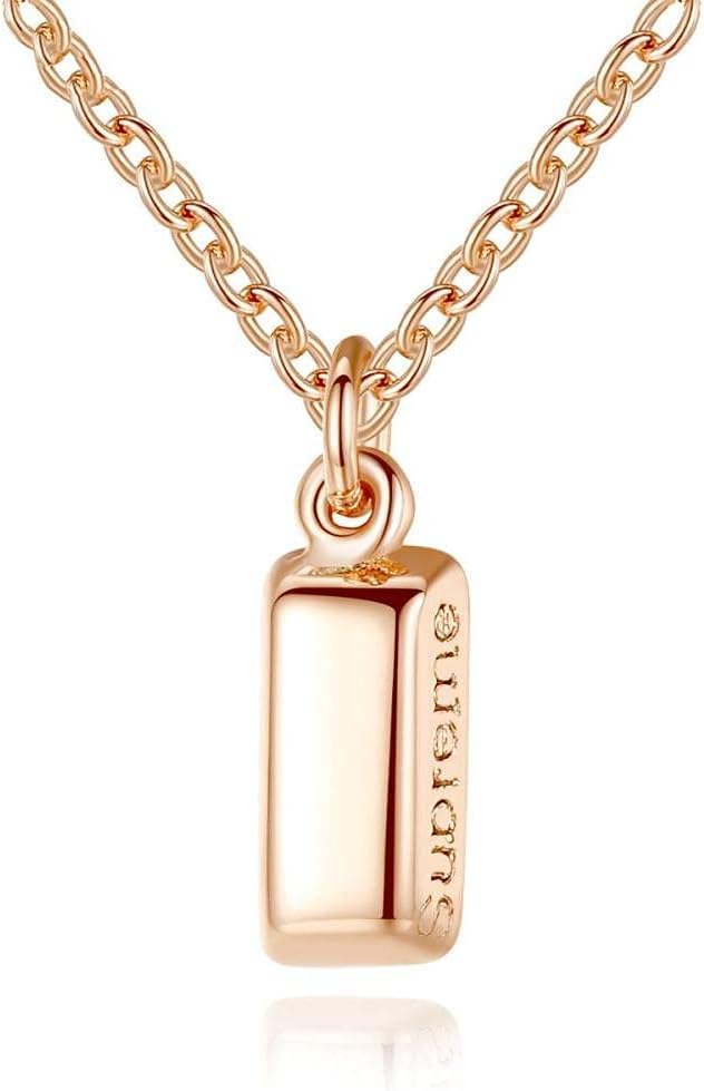 Collier argent 925 rose gold géométrique chic pour le quotidien et le bureau