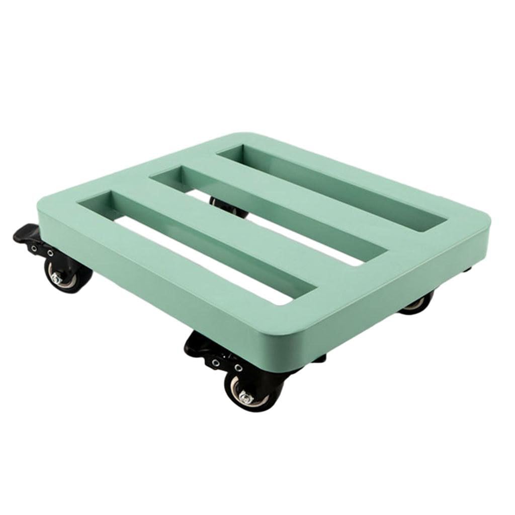 Bloempot Tray Wheel Base, Universele Wiel Metalen Plantenstand met Afsluitbare Rolling Square Plant Roller Base Pot Plant Dolly voor Outdoor Indoor Planter Large(Size:35 * 35 CM,Color:Groen