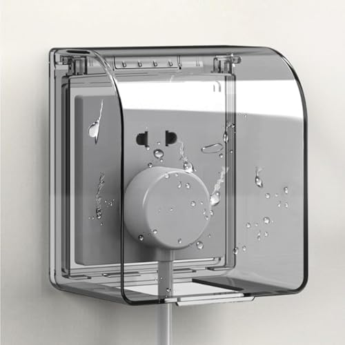 Image of Waterproof Wall Switch Socket Cover | Splash Guard Box Cover | Wall Switch Faceplate Panel Protector |Transparent Safety Cover For Home & Office