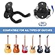 BELLE VOUS (4er Pack Schwarze Wandhalterung Gitarre mit Schrauben - Wandhalterung Haken für Akustik- und E-Gitarren - Geeignet für die Meisten Größen - Bass, Mandoline, Banjo & Ukulele Wandhalterung