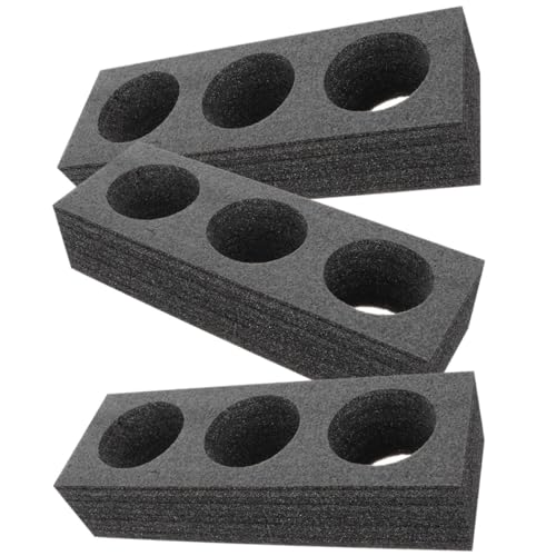 JECOMPRIS - JECOMPRIS Lot de 3 Porte-Gobelets en Mousse Perlée Noire Porte-Boissons Pratique pour Café Thé et Boissons Froides Plateau à Emporter pour Usage Extérieur et Restauration Réutilisable